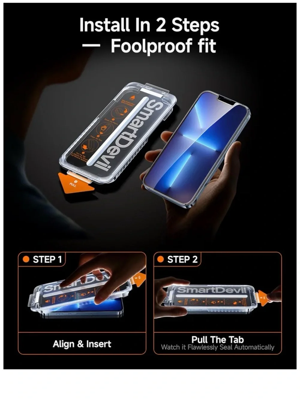Tempered Glass I phone 14plus/13pro max screen protector 2 pack